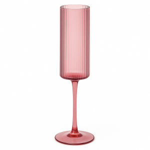 Malibu Plum - Ribbed Champagne Glass - 7 oz