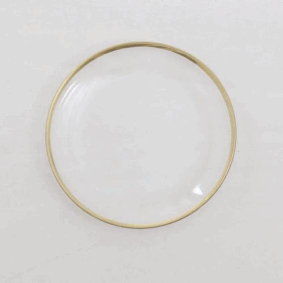 Clear Gold Rim Bread Plate 6”