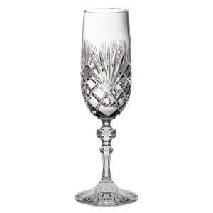 European Hand Cut Crystal - Champagne Flute 7 oz