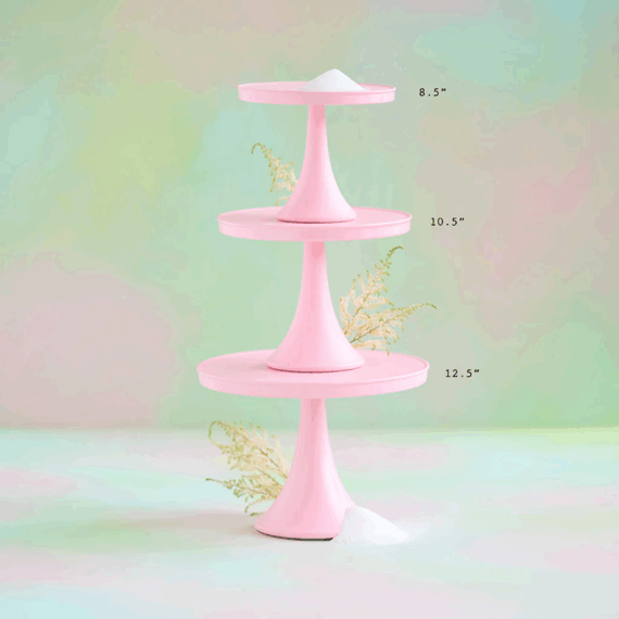 Pink Cake Stands set of 3