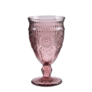 Vintage Style Pressed Glass Wine Goblet