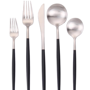 Vera - Matte Black Silver Set Of 5