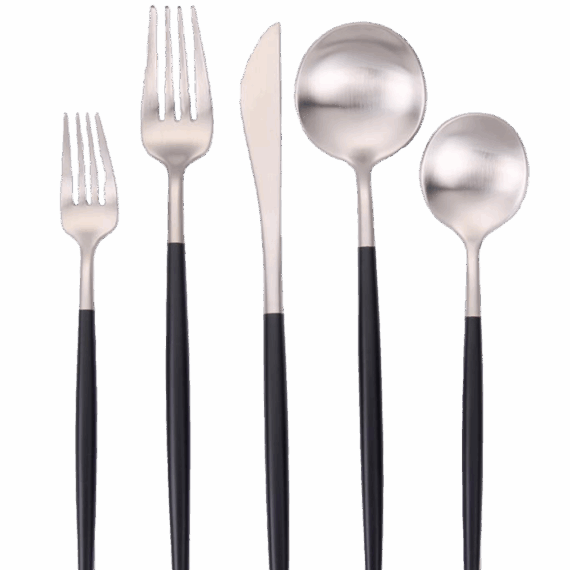 Vera - Matte Black Silver Set Of 5