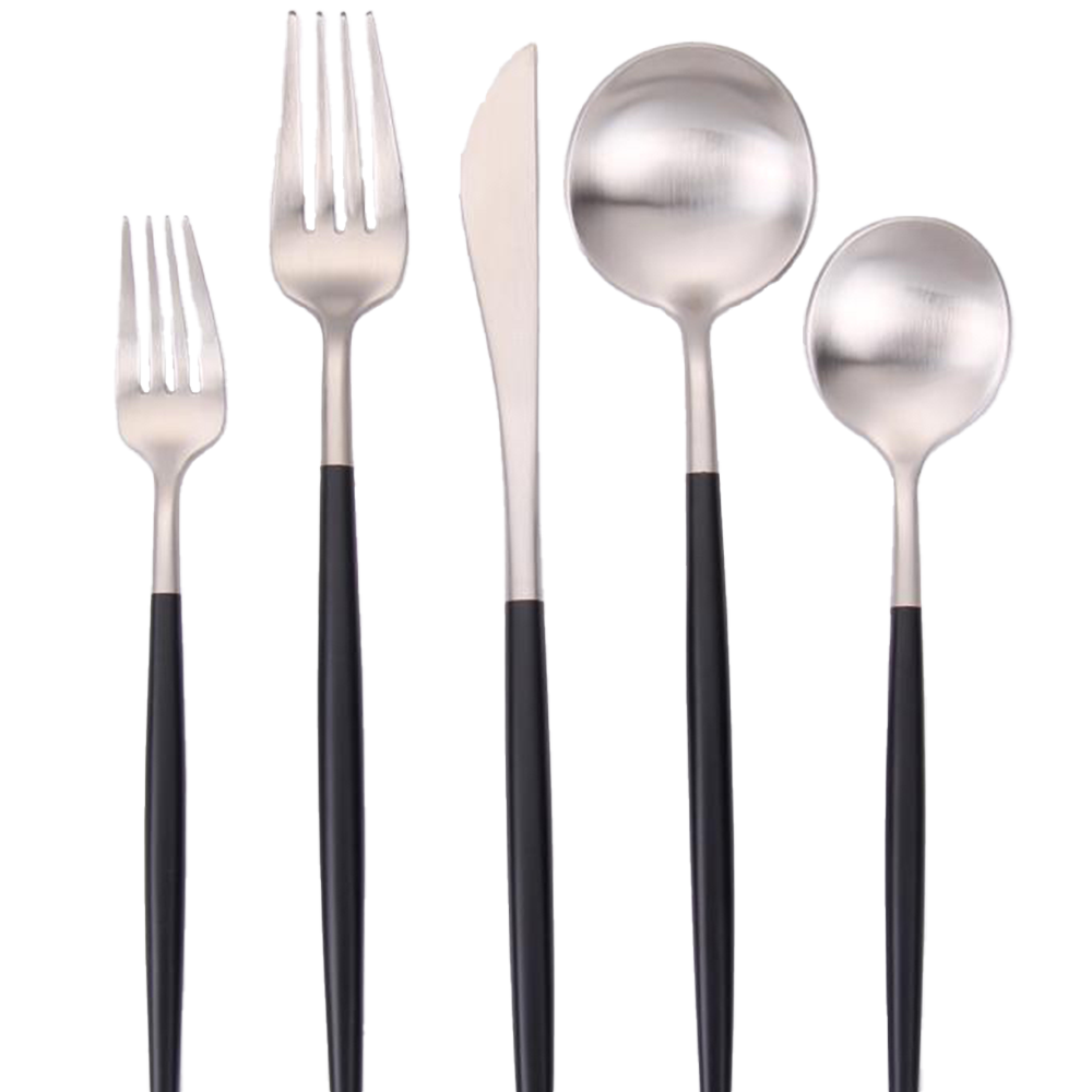 Vera - Matte Black Silver Set Of 5