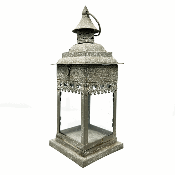 Grey Metal Lantern