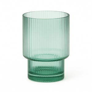 Malibu Green - Ribbed Rocks Glass - 11 oz