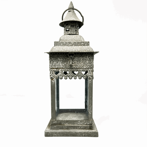 Grey Metal Lantern