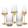 6. Elegant Gold Glass - Set  of 5