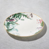 Vikko - Floral, Charger Plate, White and Gold, 12"