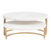White Marble Metal Pedestal Stand