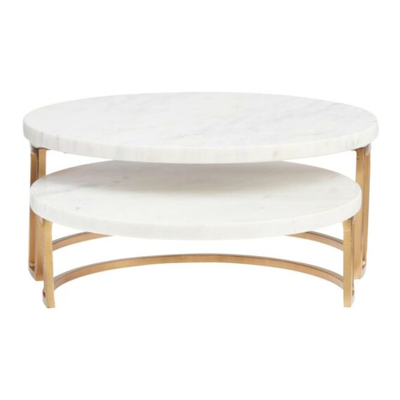White Marble Metal Pedestal Stand