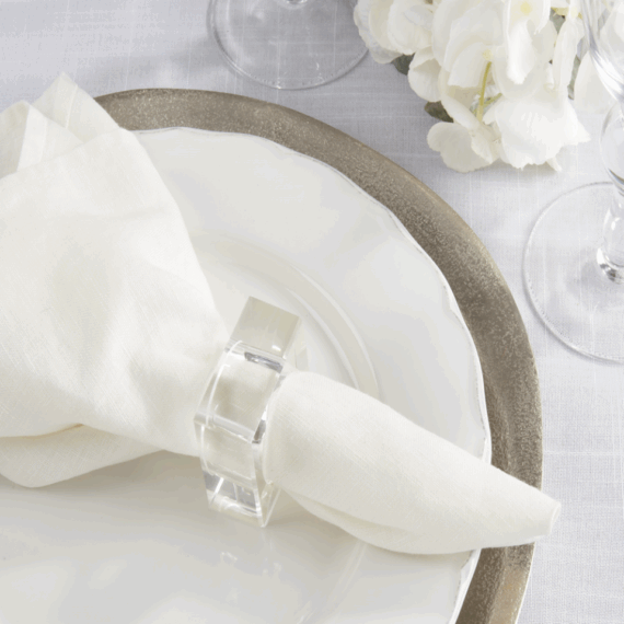 Square Crystal Napkin Ring