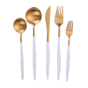 Vera - White and Gold Set of 5