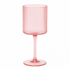 Malibu Blush Ribbed Wine Glass -  11 oz