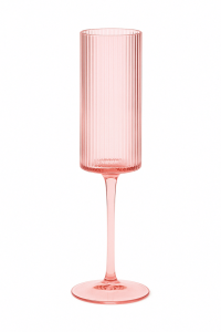 Malibu Blush - Ribbed Champagne Glass - 7 oz