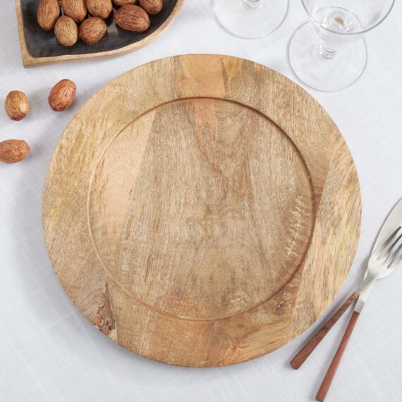 Wood Charger Plate 13”