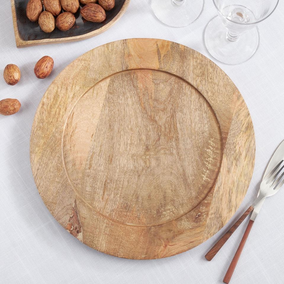 Wood Charger Plate 13”