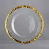 Gold Rim Glass Pattern Charger Plate 13"
