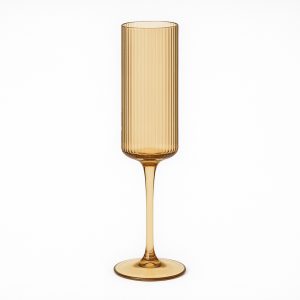 Malibu Amber - Ribbed Champagne Glass - 7 oz
