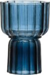 Glass Fluted 2-Sided Candle Holder