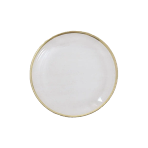 Clear Gold Rim Bread Plate 6”