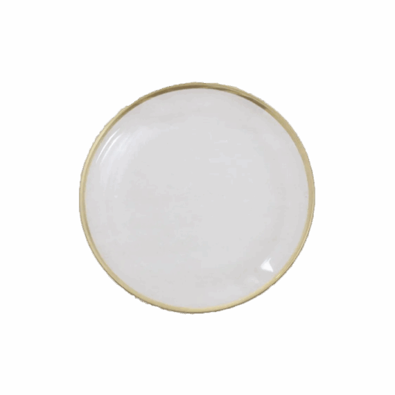 Clear Gold Rim Bread Plate 6”
