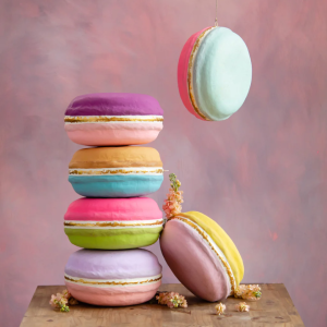 Half & Half Macaron Display 12"