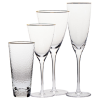 3. Gold Rim - Hammered Wine Glass set of 4