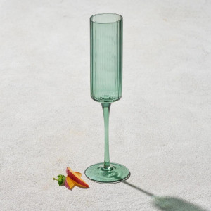 MalibuGreen-RibbedChampagneGlass-7ozjpeg