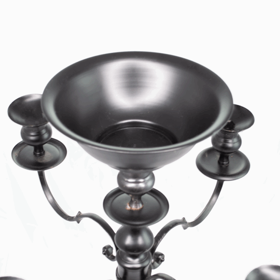 Candle Holder Black Plate