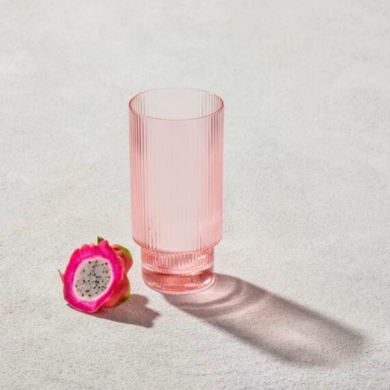 Malibu Blush - Ribbed Highball Glass - 13,5 oz
