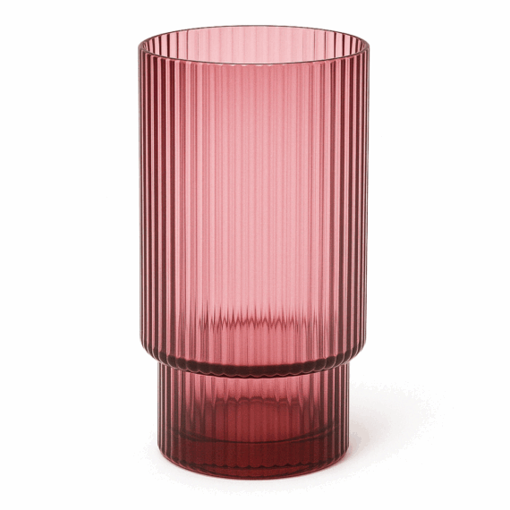 Malibu Plum - Ribbed Highball Glass - 13,5 oz