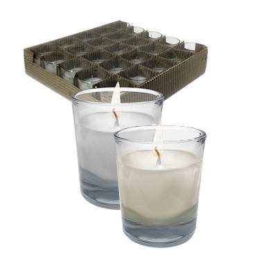 Filled Glass Votive Candles