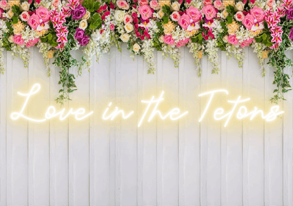 Love in the Tetons Neon Sign