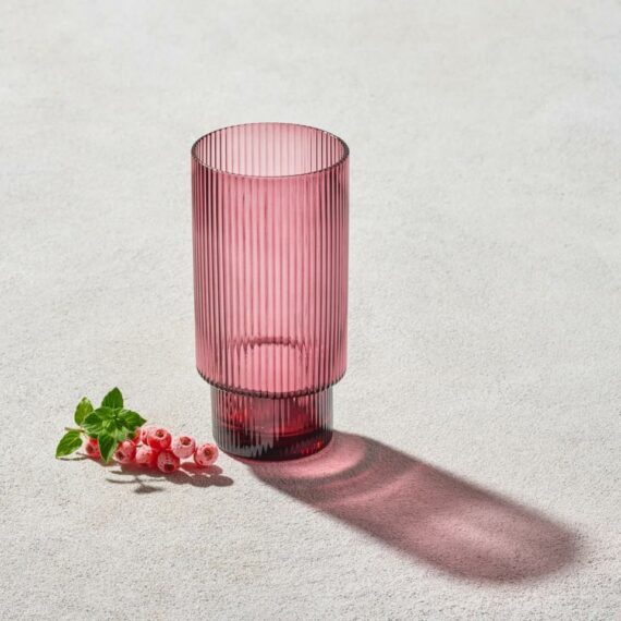 Malibu Plum - Ribbed Highball Glass - 13,5 oz