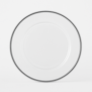 Silver Rim Glass Charger