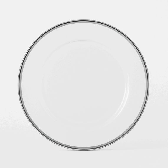 Silver Rim Glass Charger