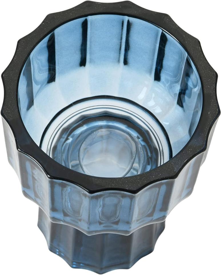 Glass Fluted 2-Sided Candle Holder