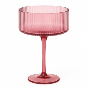 Malibu Plum - Ribbed Coupe Champagne Glass - 10 oz