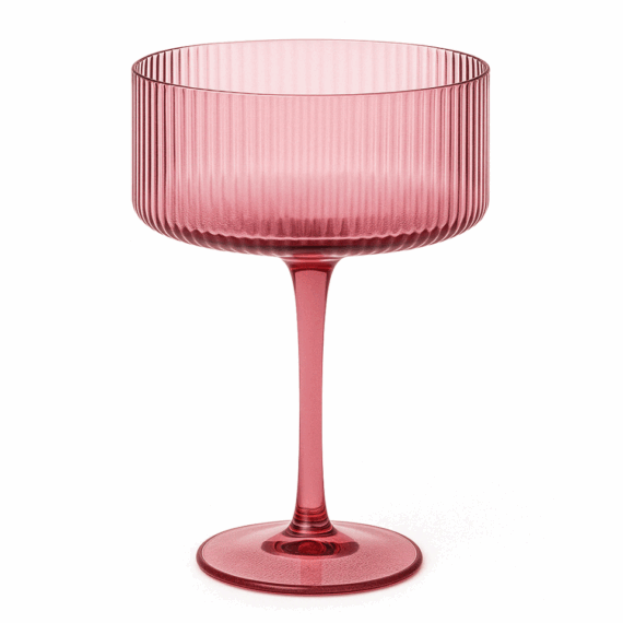Malibu Plum - Ribbed Coupe Champagne Glass - 10 oz