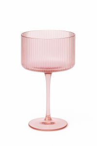 Malibu Blush - Ribbed Coupe Champagne Glass - 10 oz