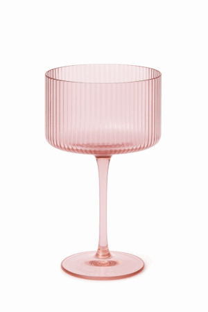 Malibu Blush - Ribbed Coupe Champagne Glass - 10 oz