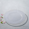 Silver Rim Glass Charger
