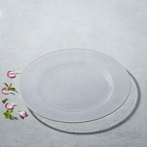 Silver Rim Glass Charger