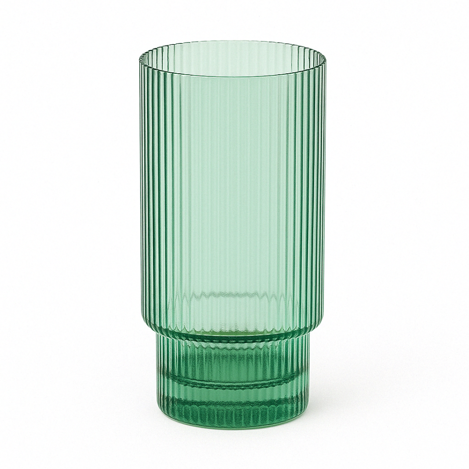 Malibu Green - Ribbed Highball Glass - 13,5 oz