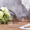 Clear Table Number Signs