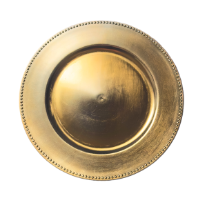 Gold Plastic Charger