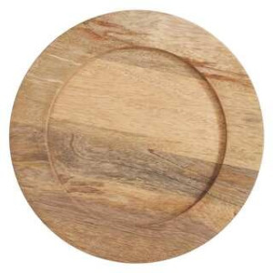 Wood Charger Plate 13”