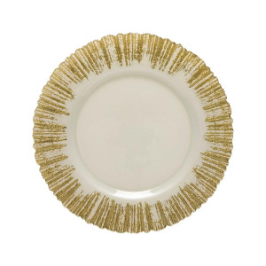 Glass Sunburst Charger Plate Gianna