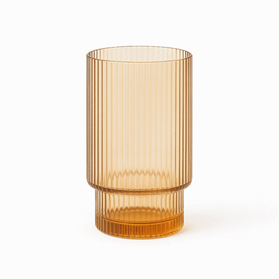 Malibu Amber - Ribbed Highball Glass - 13,5 oz